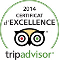 Certificat excellence Tripadvisor 2014